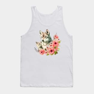 Wolf with baby Tank Top